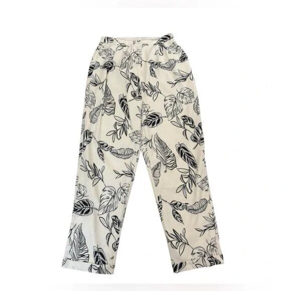 NWT Another Day In Paradise Tropical Print Trouser Pants in Medium Sz - Picture 2 of 9